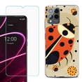 thumbnail image 1 of OneToughShield ® for T-Mobile Revvl 6x Pro 5G Shockproof Fashion Phone Case, with Tempered Glass Screen Protector - Lady Bettle, 1 of 3