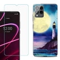 thumbnail image 1 of OneToughShield ® for T-Mobile Revvl 6x Pro 5G Shockproof Fashion Phone Case, with Tempered Glass Screen Protector - Lighthouse Moon, 1 of 3