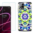thumbnail image 1 of OneToughShield ® for T-Mobile Revvl 6x Pro 5G Shockproof Fashion Phone Case, with Tempered Glass Screen Protector - Mandalas Color, 1 of 3