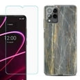 thumbnail image 1 of OneToughShield ® for T-Mobile Revvl 6x Pro 5G Shockproof Fashion Phone Case, with Tempered Glass Screen Protector - Marble/Camo, 1 of 3