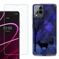 thumbnail image 1 of OneToughShield ® for T-Mobile Revvl 6x Pro 5G Shockproof Fashion Phone Case, with Tempered Glass Screen Protector - Midnight Forest, 1 of 3