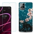 thumbnail image 1 of OneToughShield ® for T-Mobile Revvl 6x Pro 5G Shockproof Fashion Phone Case, with Tempered Glass Screen Protector - Night Blossom, 1 of 3