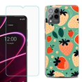thumbnail image 1 of OneToughShield ® for T-Mobile Revvl 6x Pro 5G Shockproof Fashion Phone Case, with Tempered Glass Screen Protector - Stawberry Mix, 1 of 3
