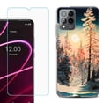 thumbnail image 1 of OneToughShield ® for T-Mobile Revvl 6x Pro 5G Shockproof Fashion Phone Case, with Tempered Glass Screen Protector - Winter Pine, 1 of 3