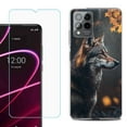 thumbnail image 1 of OneToughShield ® for T-Mobile Revvl 6x Pro 5G Shockproof Fashion Phone Case, with Tempered Glass Screen Protector - Wolf Autumn, 1 of 3