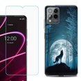 thumbnail image 1 of OneToughShield ® for T-Mobile Revvl 6x Pro 5G Shockproof Fashion Phone Case, with Tempered Glass Screen Protector - Wolf Moon, 1 of 3