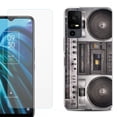 thumbnail image 1 of OneToughShield ® for TCL 40 XE 5G Shockproof Fashion Phone Case, with Tempered Glass Screen Protector - Boombox, 1 of 2