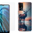 thumbnail image 1 of OneToughShield ® for TCL 40 XE 5G Shockproof Fashion Phone Case, with Tempered Glass Screen Protector - Deer Autumn, 1 of 2