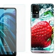 thumbnail image 1 of OneToughShield ® for TCL 40 XE 5G Shockproof Fashion Phone Case, with Tempered Glass Screen Protector - Stawberry, 1 of 2