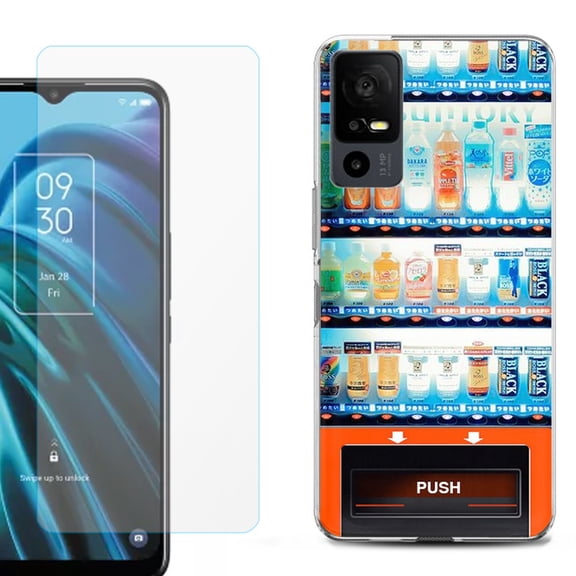 OneToughShield ® for TCL 40 XE 5G Shockproof Fashion Phone Case, with Tempered Glass Screen Protector - Vending Machine