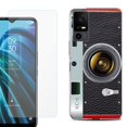 thumbnail image 1 of OneToughShield ® for TCL 40 XE 5G Shockproof Fashion Phone Case, with Tempered Glass Screen Protector - Vintage Camera, 1 of 2