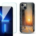 thumbnail image 1 of OneToughShield ® for iPhone 13 Shockproof Phone Case, with Tempered Glass Screen Protector - Snow Forest, 1 of 4
