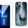 thumbnail image 1 of OneToughShield ® for iPhone 15 Plus Shockproof Phone Case, with Tempered Glass Screen Protector - Deer Winter, 1 of 4