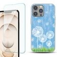 thumbnail image 1 of OneToughShield ® for iPhone 15 Pro Max Shockproof Fashion Phone Case, with Tempered Glass Screen Protector - Dandelion Sky, 1 of 4