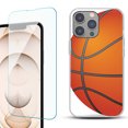 thumbnail image 1 of OneToughShield ® for iPhone 15 Pro Shockproof Phone Case, with Tempered Glass Screen Protector - Basketball, 1 of 4