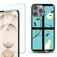 thumbnail image 1 of OneToughShield ® for iPhone 15 Pro Shockproof Phone Case, with Tempered Glass Screen Protector - Moon/Cat, 1 of 4
