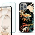 thumbnail image 1 of OneToughShield ® for iphone 13 Pro Shockproof Phone Case, with Tempered Glass Screen Protector - Koi Fish, 1 of 4