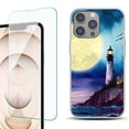 thumbnail image 1 of OneToughShield ® for iphone 13 Pro Shockproof Phone Case, with Tempered Glass Screen Protector - Lighthouse Moon, 1 of 4