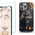 thumbnail image 1 of OneToughShield ® for iphone 13 Pro Shockproof Phone Case, with Tempered Glass Screen Protector - Wolf Autumn, 1 of 4