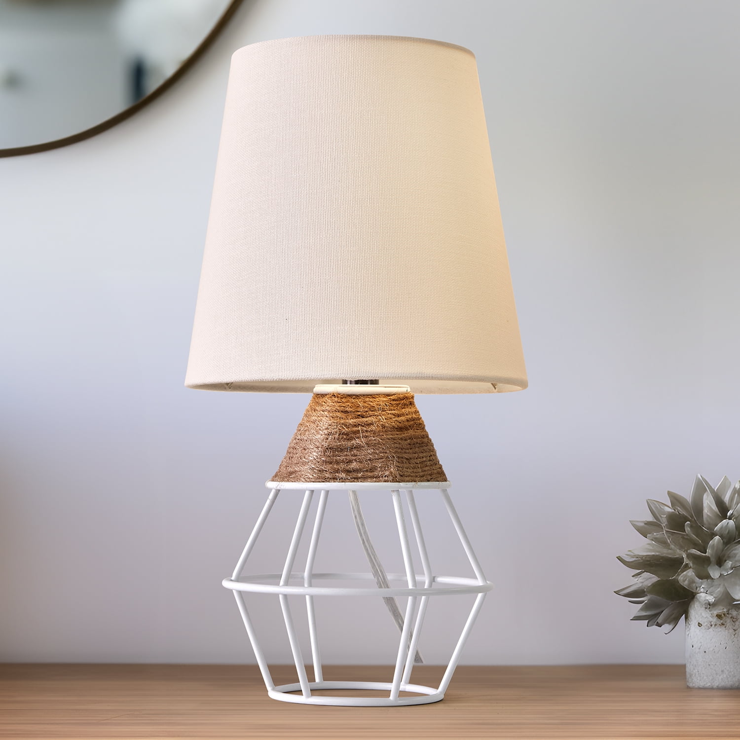 Oneach 13" Modern Mini Table Lamp for Bedroom Living Room Industrial