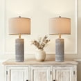 thumbnail image 1 of Oneach 25.5" Farmhouse Table Lamp Set of 2 for Bedroom Living Room Bedside Nightstand Lamps Resin Retro, 1 of 8