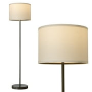Oneach 61" Modern Floor Lamp for Living Room with White Lamp Shade,Contemporary Tall Standing Lamp for Bedroom, Office,Lighting