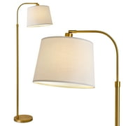 Oneach Arc Gold Mid-Century Floor Lamp for Living Room Bedroom Modern Metal Standing Lamp for Office Home 62.5" Foot Switch Lighting
