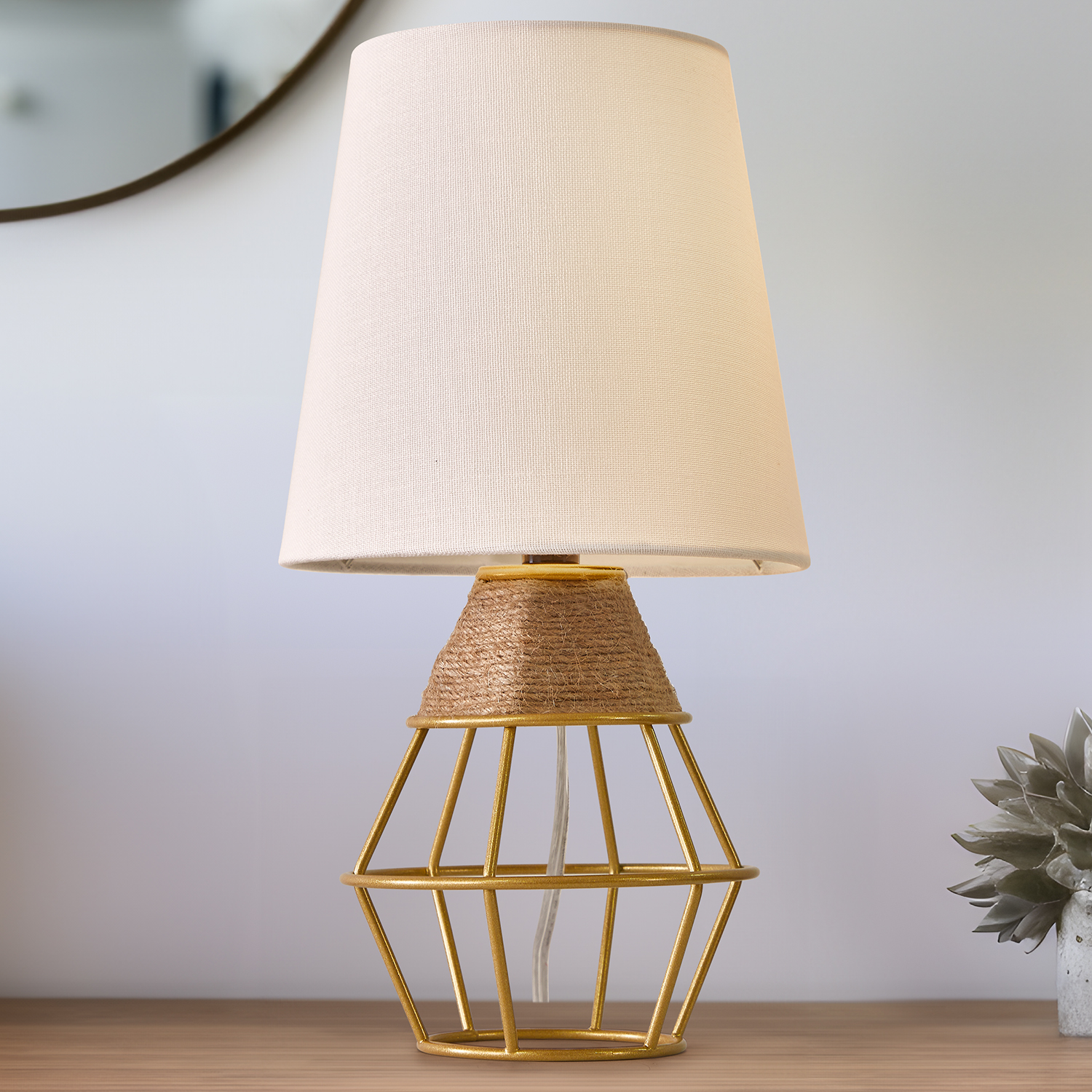 Oneach Gold Modern Small Table Lamp for Bedroom Living Room 13 ...