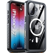 Oneagle Magnetic Waterproof Phone Case for iPhone 17 ,IP 68 Underwater,Black