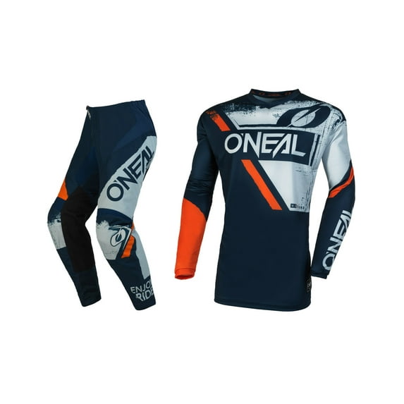Oneal 2023 ELEMENT Shocker Offroad Jersey Pant Combo Blue/Orange (Small / 30)