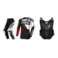 thumbnail image 1 of Oneal 2023 Element Shocker Offroad Jersey Pant Chest Protector Combo Black/Red (Large / 34), 1 of 8
