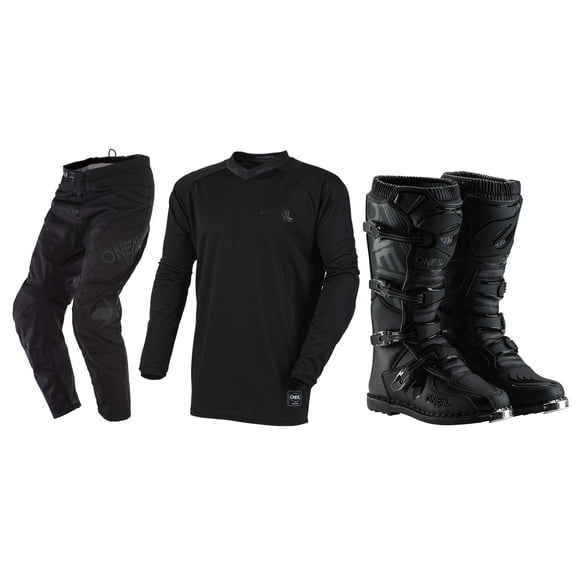 Oneal Element Classic Black Jersey Pant Boots Combo