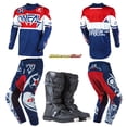 thumbnail image 1 of Oneal Youth/Kids Element Warhawk Blue/Red Motocross Jersey Pant Boots Combo, 1 of 5