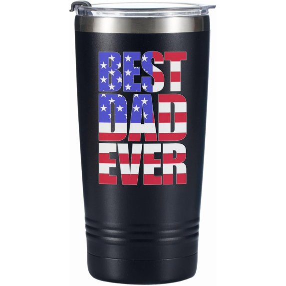Onebttl Dad Gifts Best Dad Ever Tumbler, for Father's Day, from Daughter, Son, Wife, Stainless Steel Travel Mug 20oz