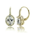 thumbnail image 1 of Onecarat 1.00 Ct Oval Cut Mossanite Hoop Earrings 18k Yellow Gold Over Silver, 1 of 2