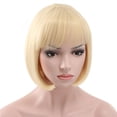 thumbnail image 1 of Onedor 10" Short Straight Hair Flapper Cosplay Costume Bob Wig (613# - Pre Bleach Blonde), 1 of 7