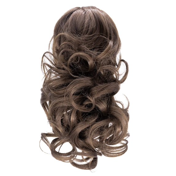 Onedor 12" Synthetic Fiber Natural Textured Curly Ponytail Clip In/On Hair Extension Hairpiece (8)