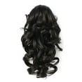 thumbnail image 1 of Onedor 12" Synthetic Fiber Textured Curly Ponytail Clip In/On Hair Extension Hairpiece (2# - Darkest Brown), 1 of 6