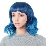 Onedor 13" Short Curly Women Lolita Anime Cosplay Heat Resistant Hair Bob Full Head Wigs (T3952)