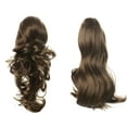 thumbnail image 1 of Onedor 15" Synthetic Fiber Curly Ponytail Hair Extension hairpiece with Clip-in Jaw Clips, Dual-Use Hair Extensions (12#-Light Brown), 1 of 3