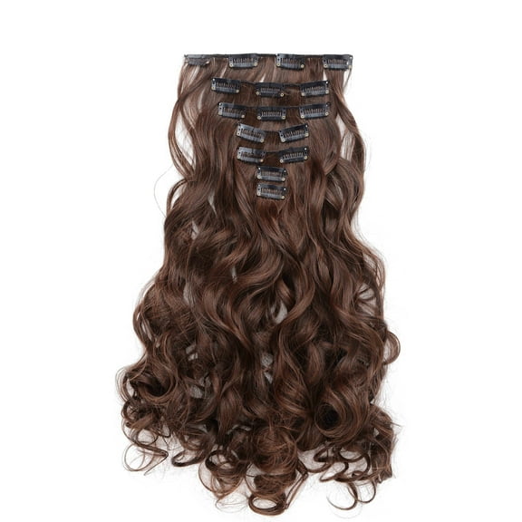 Onedor 20" Curly Full Head Clip in Synthetic Hair Extensions 7pcs 140g (2/30)