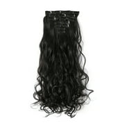 ✨ 20” BLACK BROWN CURLY 3/4 full head clip ins NWT ✨ 20” DARK BROWN 3/4 full head clip ins NWT* NWT* main image 3