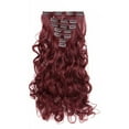 thumbnail image 1 of Onedor 20" Curly Full Head Clip in Synthetic Hair Extensions 7pcs 140g (99J), 1 of 6