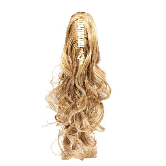 Onedor 20" Curly Synthetic Clip In Claw Drawstring Ponytail Hair Extension Synthetic Hairpiece 190g with a jaw/claw clip (R18/22) …