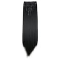 thumbnail image 1 of Onedor 20" Straight Full Head Synthetic Premium Japanese High-Temperature Fiber Heat Resistant Clip in Hair Extension 9pcs (R1), 1 of 5