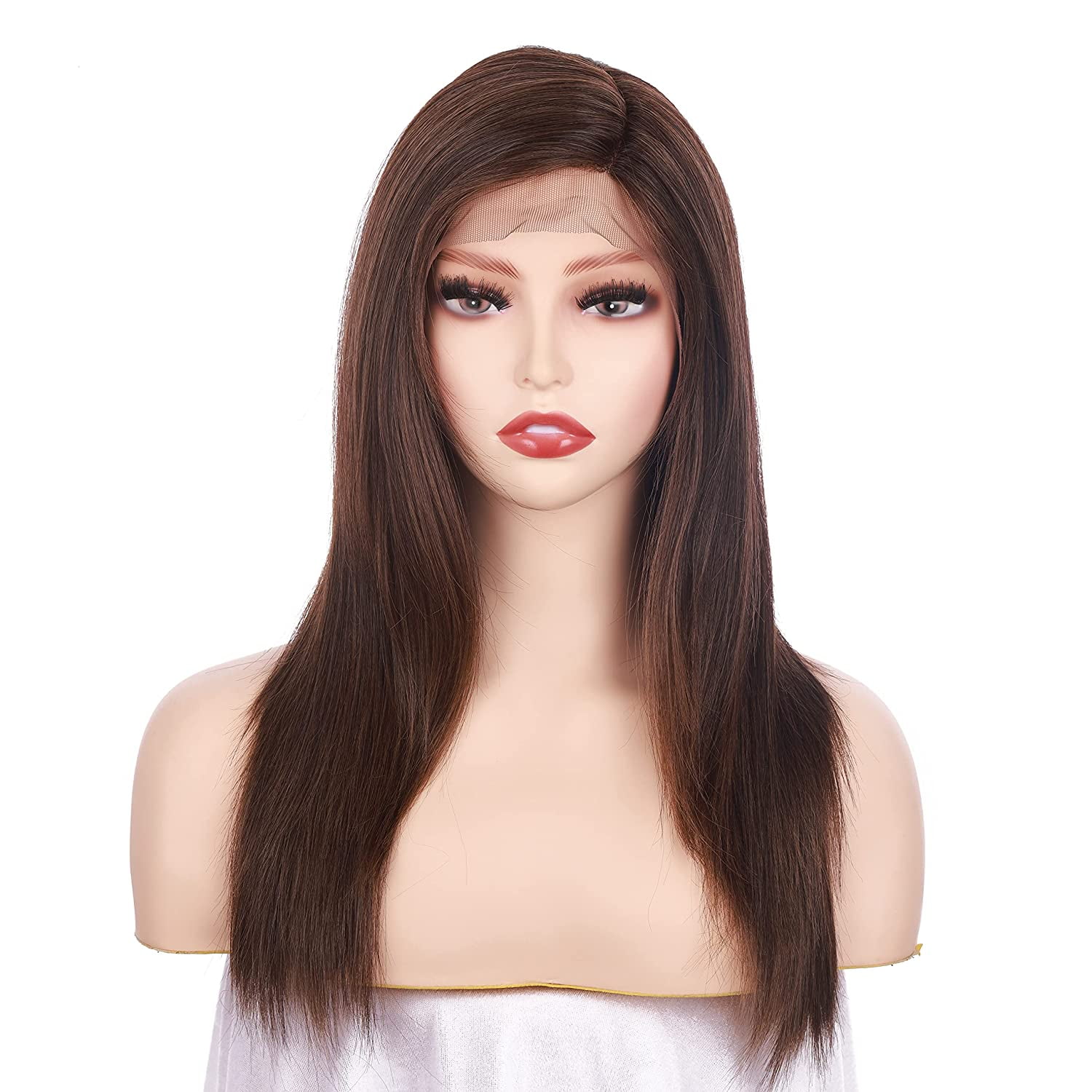 22 Inch Straight Synthetic Lace Front Wig Glueless Heat Resistant Adjustable Amazon.com : 22 Inch Wear and Go Glueless Wigs Human Hair  main image 2