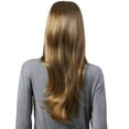 thumbnail image 1 of Onedor 23" Curly Hair Women Ladies 3/4 Half Wig Premium Japanese Synthetic Premium Japanese High-Temperature Fiber fibers Wigs with Secured Mesh Head Cap (Slightly Curl, 1416T), 1 of 6