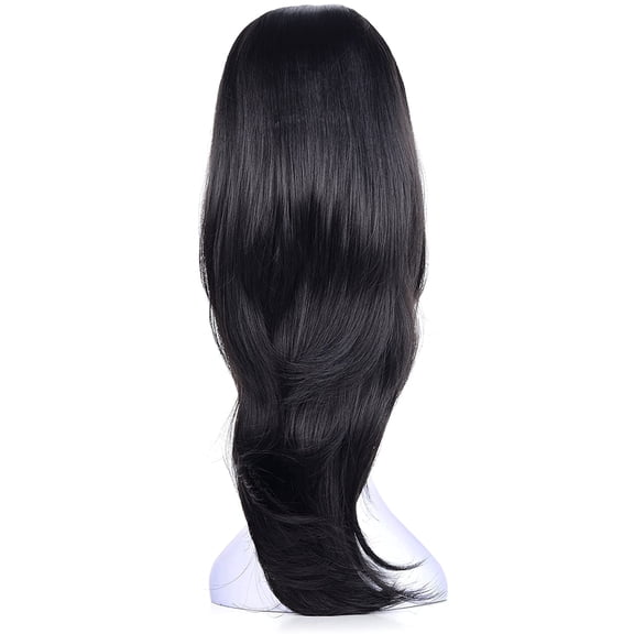 Onedor 23" Curly Hair Women Ladies 3/4 Half Wig Premium Japanese Synthetic Premium Japanese High-Temperature Fiber fibers Wigs with Secured Mesh Head Cap (Slightly Curl, R1)