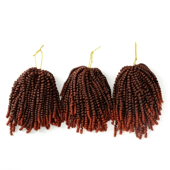 Onedor 3 Bundles/Lot 8 Inch Short Spring Twist Crochet Braids Bomb Twist Crochet Hair, Afro Kinky Curly Crochet Braids Synthetic Hair Extensions for Hair Braiding