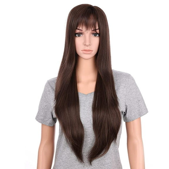 Onedor 31 Inches Long Straight Light Pink Synthetic Hair Women Full Head Cosplay Wig with Wig Cap (RL4/6) …